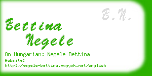 bettina negele business card